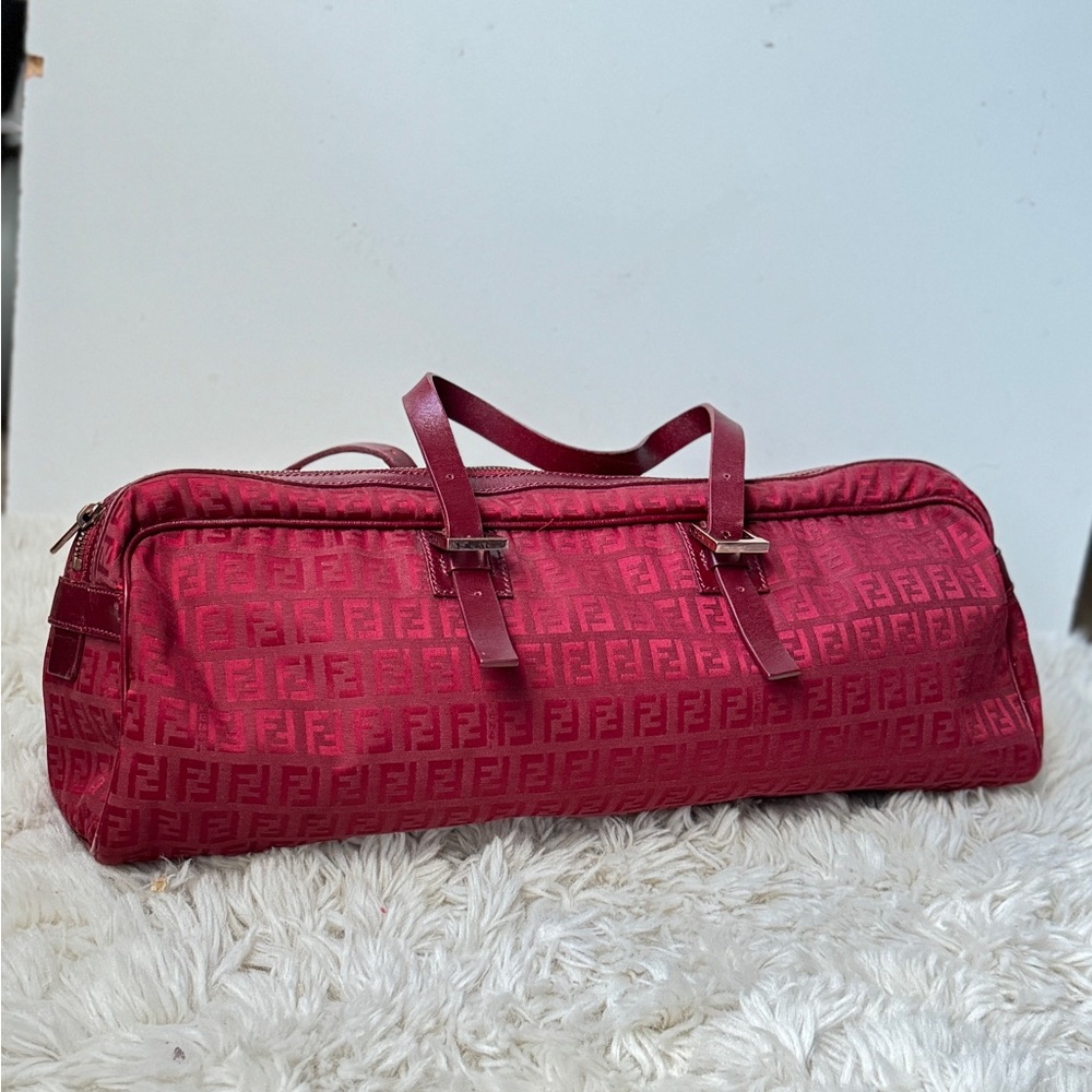 FENDI's Zucchino Baguette Hand Bag Canvas